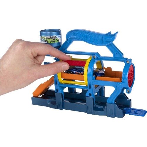 Mattel hot wheels hw city - αναδιπλουμενες πιστες turbo jet car wash play FJN34 / FJN35 887961539110