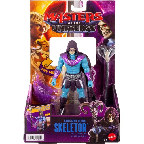 Mattel Masters of the Universe Skeletor Havoc Staff Attack Feature Figure, 5.5 Inch Twist & Release Toy JKH99 / JKJ00 1947353505