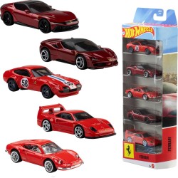 Mattel hot wheels aytokινηtakia ferrari - σετ των 5 JLN12 194735367887
