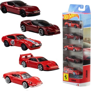 Mattel hot wheels aytokινηtakia ferrari - σετ των 5 JLN12 194735367887