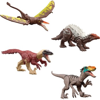 mattel jw - φιγούρες δεινοσαύρων jurassic world frenzy pack scelido JGB72 / JKL62 194735352302
