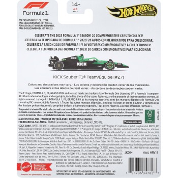 Mattel hot wheels συλλεκτική αυτοκινητακια f1 premium kick sauber f1 HRV11 / HRV11 194735347827