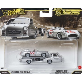 Mattel hot wheels συλλεκτικa - νταλίκα με αυτοκινητάκι hw mb 300 slr uhlenhaut FLF56 / JHX90 194735338245