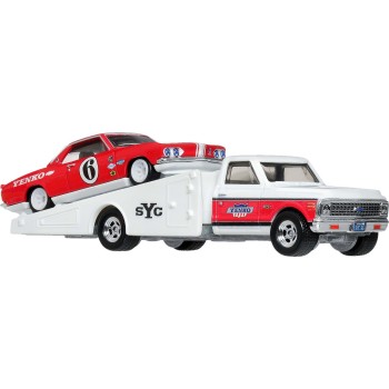 Mattel Hot Wheels Team Transport Truck & Race Car, Gift for Racing Collectors FLF56 / JHX91 194735338191