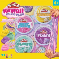 Horizon Group USA Playdoh - Kawaii Mix & Play Slime Set 4pcs - Horizon Barcode: HG240418 194356404183