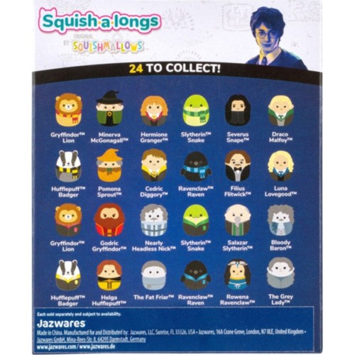 Squish-a-longs - Harry Potter Blind Μπρελόκ-θήκη 8 Θέσεων με 3 Φιγούρες (8 Σχέδια) - Jazwares JWSLH172 191726904601
