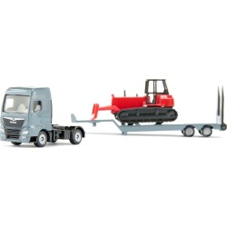 MAN Flatbed Truck With Bulldozer (1:87) - Siku SI001762 4006874017621