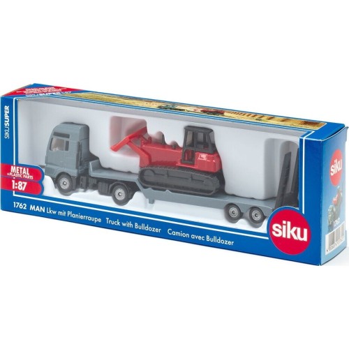 MAN Flatbed Truck With Bulldozer (1:87) - Siku SI001762 4006874017621