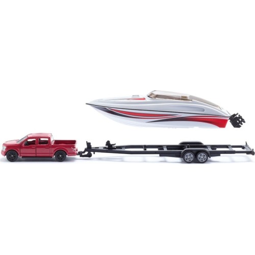 Ford F150 car With Speedboat (1:50) - Siku Barcode: SI002568 4006874025688