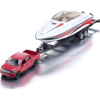 Ford F150 car With Speedboat (1:50) - Siku Barcode: SI002568 4006874025688
