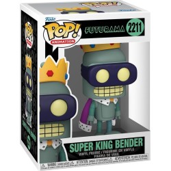 Funko pop! animation: futurama - super king bender 2211 φιγούρα βινυλίου 90430 889698904308