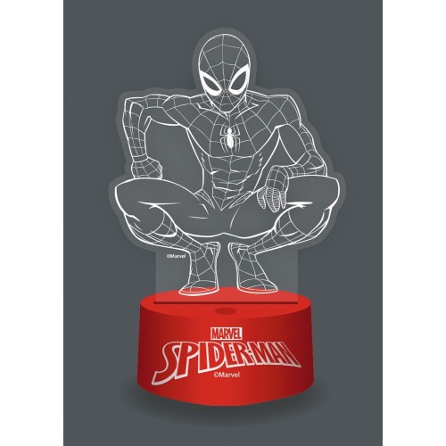 Arditex 3d λάμπα rgb με τηλεχειριστήριο spiderman SM17893 8430957178934