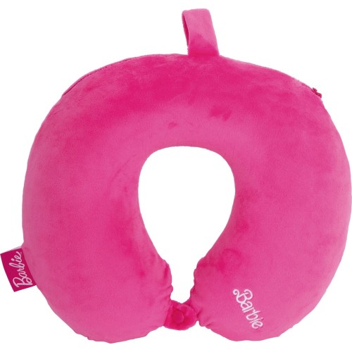 Arditex Μαξιλάρι λαιμού velboa - με λογότυπο barbie ροζ - 30x30x6 εκ. BR16718 8430957167181