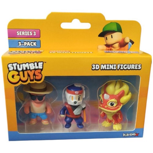 Just toys Stumble Guys Series 3 | Stumble Guys Series 3 3D Mini Figures 3 Pack Asst. 0481 9772532611368