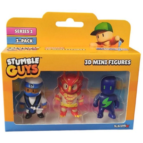 Just toys Stumble Guys Series 3 | Stumble Guys Series 3 3D Mini Figures 3 Pack Asst. 0481 9772532611368
