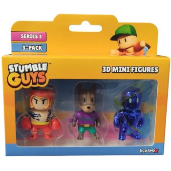 Just toys Stumble Guys Series 3 | Stumble Guys Series 3 3D Mini Figures 3 Pack Asst. 0481 9772532611368