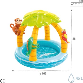INTEX tropical island np baby pool inflated size: 102 cm x 86 cm 58417 6941057422633