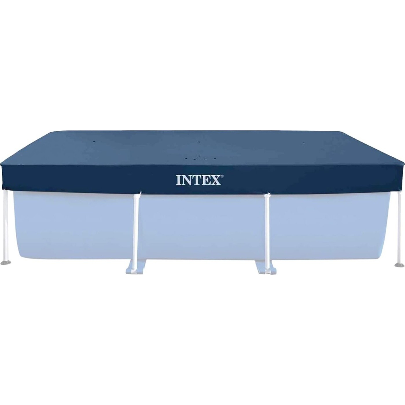 INTEX rectangular frame pool cover 3m x 2m, blue pvc debris and weather ...