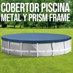 Intex prism & metal frame αντηλιακό προστατευτικό κάλυμμα πισίνας στρογγυλό 457εκ. 28032 6941057403984
