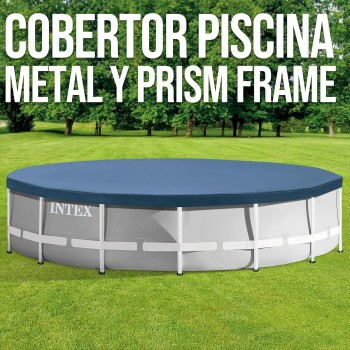 Intex prism & metal frame αντηλιακό προστατευτικό κάλυμμα πισίνας στρογγυλό 457εκ. 28032 6941057403984