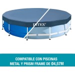 Intex prism & metal frame αντηλιακό προστατευτικό κάλυμμα πισίνας στρογγυλό 457εκ. 28032 6941057403984