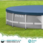 Intex prism & metal frame αντηλιακό προστατευτικό κάλυμμα πισίνας στρογγυλό 457εκ. 28032 6941057403984