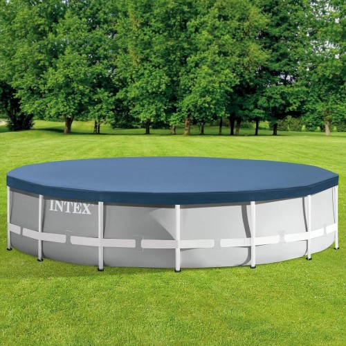 INTEX - round pool cover for 12 pools - includes rope tie/drain holes/snug fit 28031 6941057420318