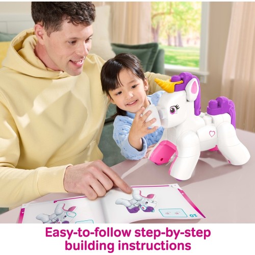 Mattel One Piece Mega Bloks Build & Enchant Unicorn Block Toy (26 Pieces) for Kids JKG36 194735349074