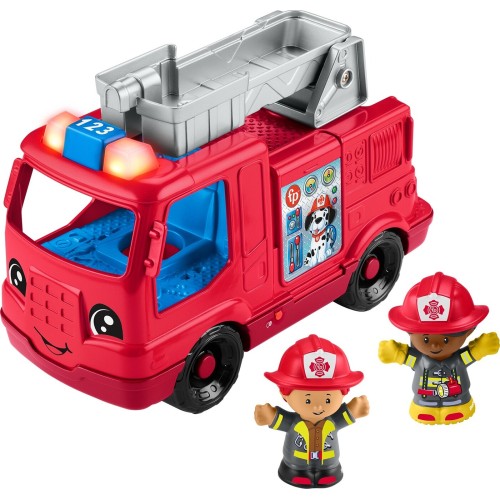 Mattel Fisher-price Little People Fire Truck Musical Toddler Toy With Lights & 2 Figures, Multilanguage Version HYR88 1947352546