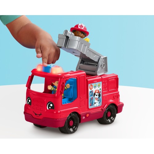 Mattel Fisher-price Little People Fire Truck Musical Toddler Toy With Lights & 2 Figures, Multilanguage Version HYR88 1947352546