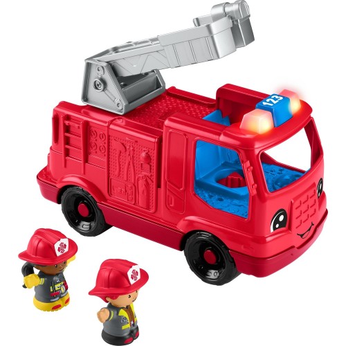Mattel Fisher-price Little People Fire Truck Musical Toddler Toy With Lights & 2 Figures, Multilanguage Version HYR88 1947352546
