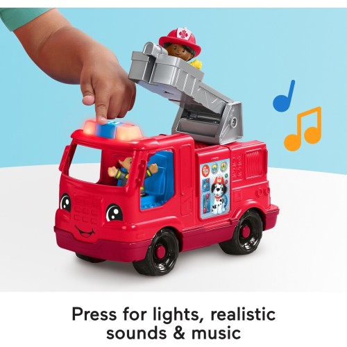 Mattel fisher-price little people - πυροσβεστική οχημα με φιγούρες HYR88 194735254668