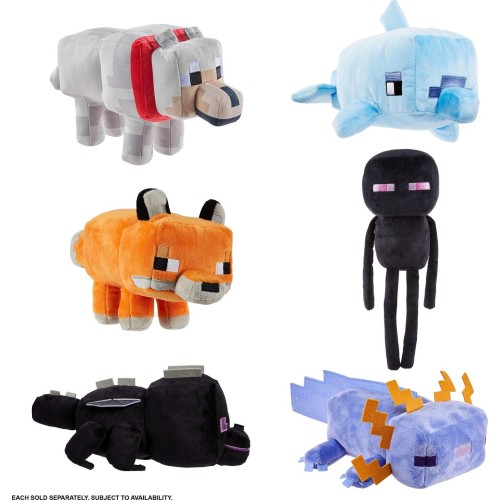 Mattel Minecraft Plush Dolls 8-in Plush Dolls, Fan Favorite Characters HBN39 / HJD25 194735082889