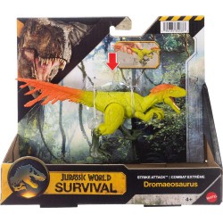 mattel jw - φιγούρες δεινοσαύρων με σπαστα μελη jurassic world strike attack droma JGB77 / JKL71 194735352333