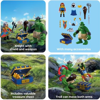 Playmobil Country Troll With Lion Knight Treasure 72116 4008789721167