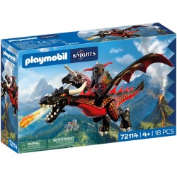 Playmobil Country Μαύρος Δράκος Και Ιππότης 72114 4008789721143