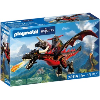 Playmobil Country Μαύρος Δράκος Και Ιππότης 72114 4008789721143
