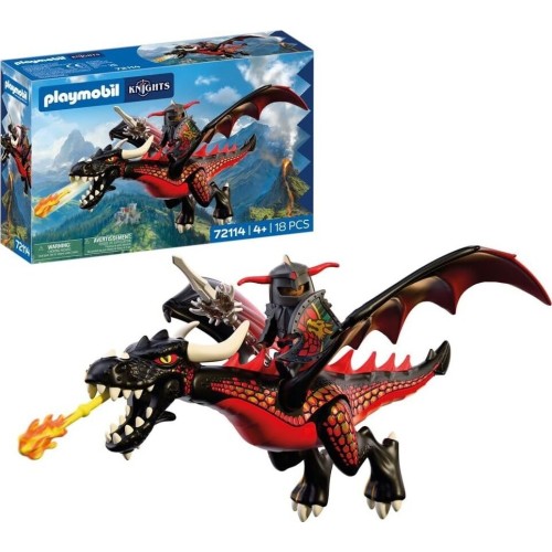 Playmobil Country Μαύρος Δράκος Και Ιππότης 72114 4008789721143