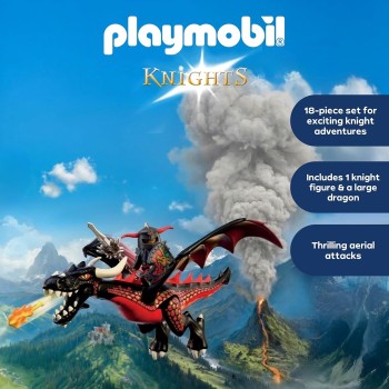 Playmobil Country Μαύρος Δράκος Και Ιππότης 72114 4008789721143