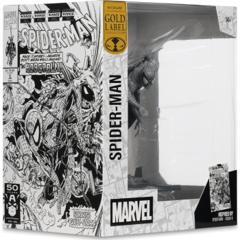 macfarlane marvel  pvc statue 1/10 spider-man spider-man 6 line art gold label 10 cm  787926148299