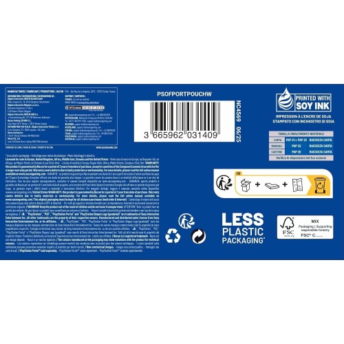 Ps5 θήκη nacon official licensed rigid pouch for ps portal white (playstation portable)  3665962031409
