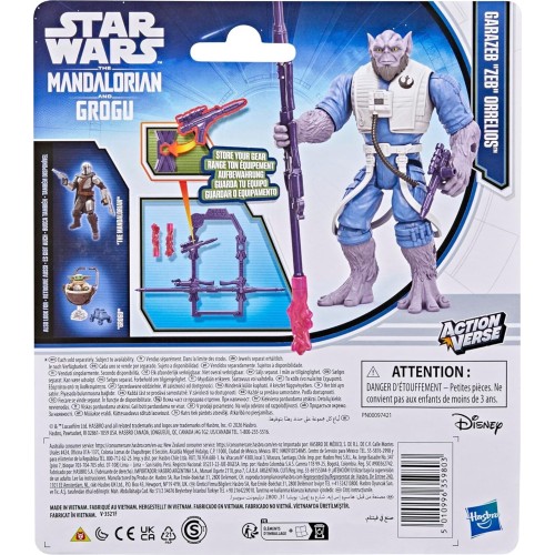 Hasbro wars actionverse zeb orrelios 11-cm action figure and accessories, reusable G2845 / G2867 5010996359803