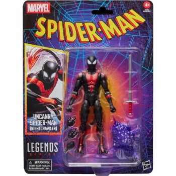 Hasbro legends series uncanny spider-man nightcrawler retro cardback comics action G2352 5010996355881