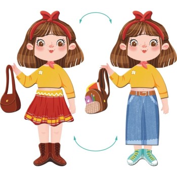 Just toys Δημιουργικά Παιχνίδια and Δραστηριότητες - Δημιουργικά Μαγνητικά Παιχνίδια | Magnetic Dress-up Fashion Girl – Μαγνητικ