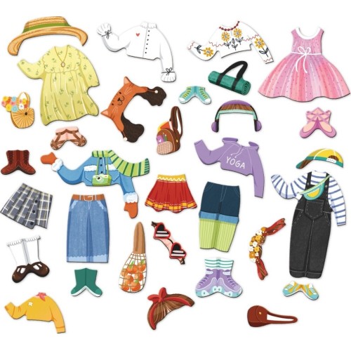 Just toys Δημιουργικά Παιχνίδια and Δραστηριότητες - Δημιουργικά Μαγνητικά Παιχνίδια | Magnetic Dress-up Fashion Girl – Μαγνητικ