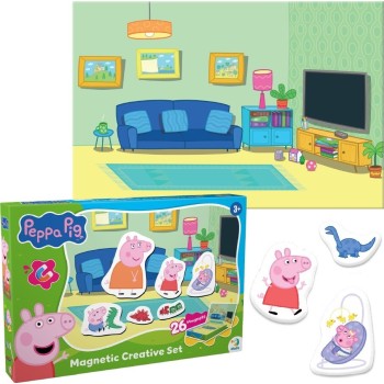 Just toys Δημιουργικά Παιχνίδια and Δραστηριότητες - Δημιουργικά Μαγνητικά Παιχνίδια | Peppa Pig – Μαγνητικό Δημιουργικό σετ με 