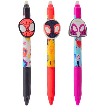 canenco Spiderman Spidey Erasable Gelpen With Clip 3-Ass SP253247 8719668037540