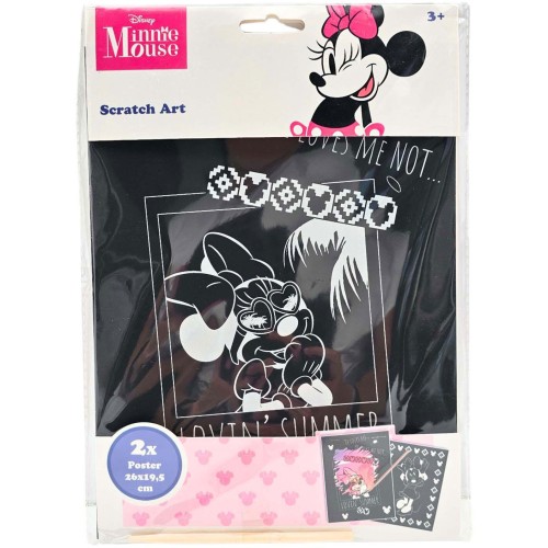 canenco Disney Minnie Mouse Minnie Scratch Art Poster 26X19,5Cm 2X MM24346 8719668021730