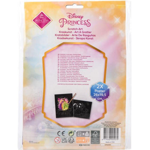 canenco Disney Princess Princess Scratch Art Poster 26X19,5Cm 2X DP22346V 8719668005075