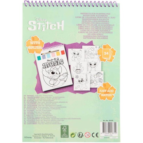 canenco Disney Stitch Stitch Watercolour Painting Pad ST24355V 8719668030862